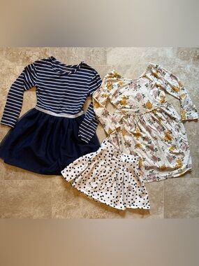 Girls size 6/7 Lot Stripes, Floral, Polka Dot